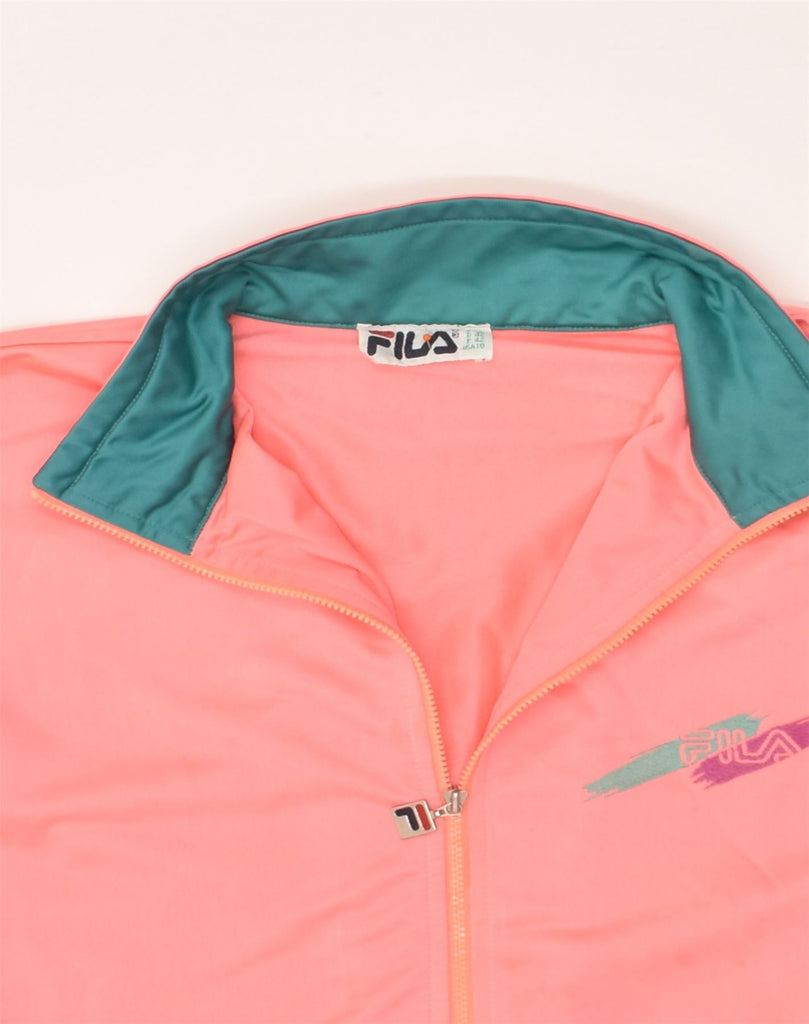 FILA Womens Tracksuit Top Jacket IT 46 Large Pink Polyester | Vintage Fila | Thrift | Second-Hand Fila | Used Clothing | Messina Hembry 