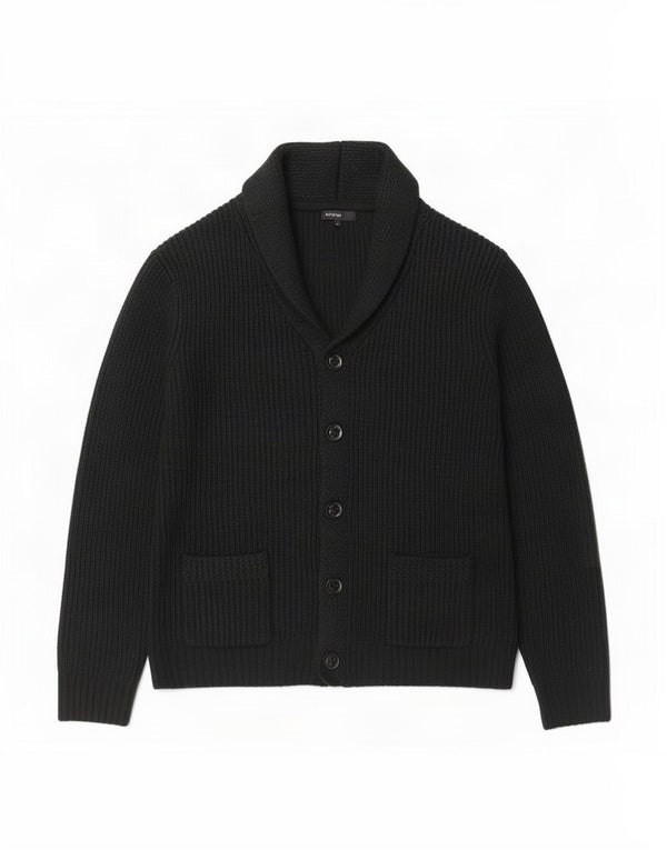 Marks & Spencer Mens Autograph Cardigan Sweater XL Black Acrylic