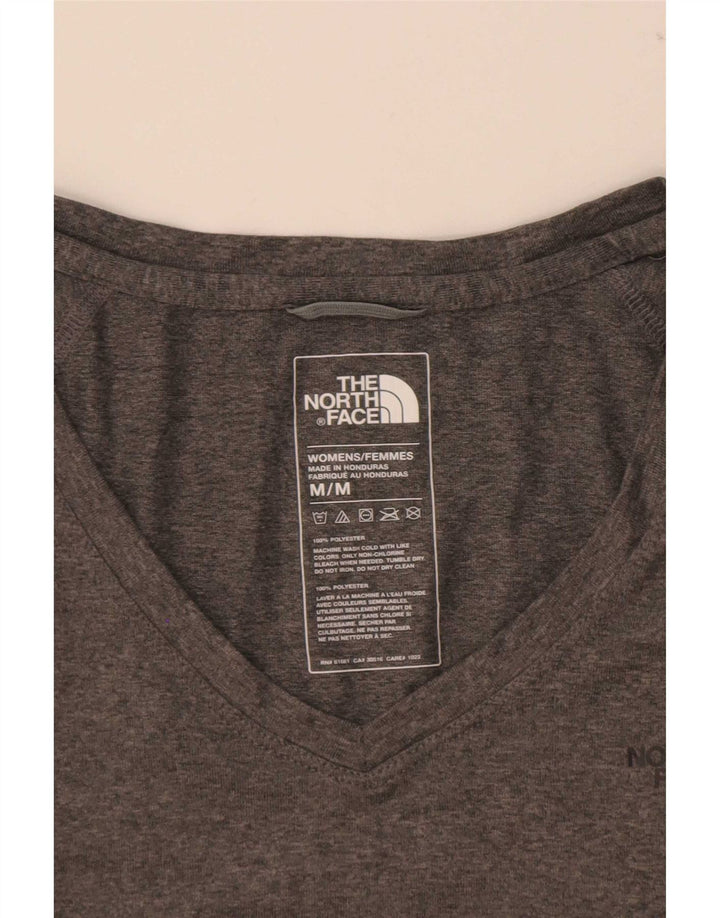 The North Face Womens T-Shirt Top UK 12 Medium Grey Flecked Polyester