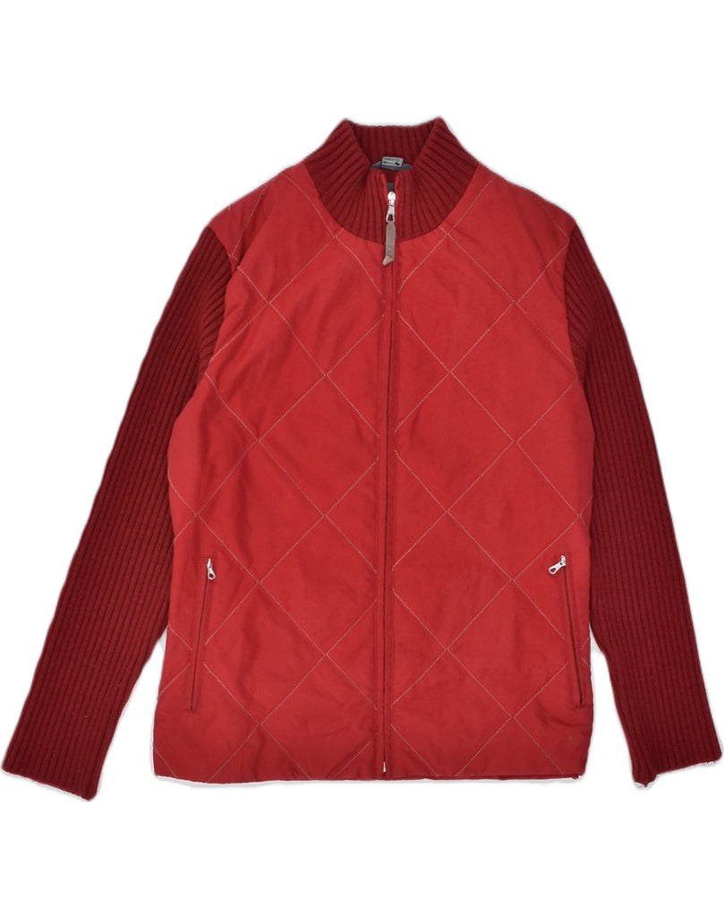 BELFE Womens Quilted Jacket UK 14 Large Red Polyester | Vintage | Thrift | Second-Hand | Used Clothing | Messina Hembry 