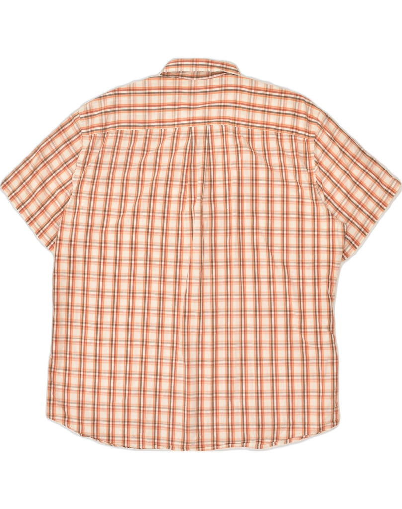 J. CREW Mens Short Sleeve Shirt XL Brown Check Cotton | Vintage J. Crew | Thrift | Second-Hand J. Crew | Used Clothing | Messina Hembry 