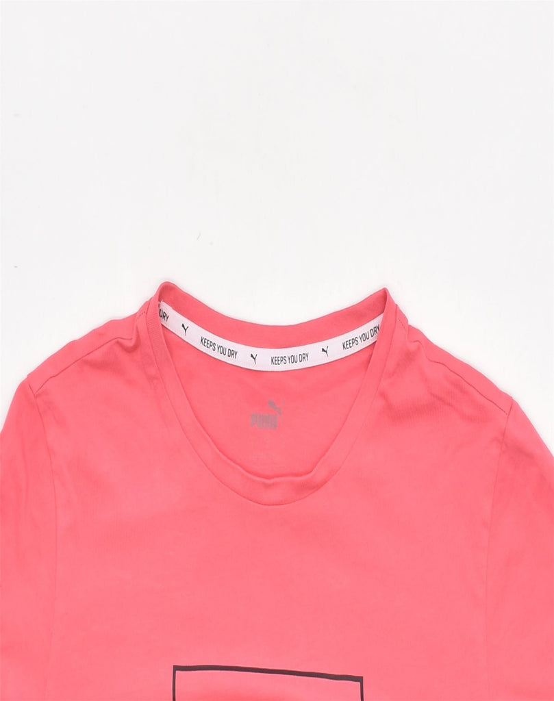 PUMA Mens Graphic T-Shirt Top Small Pink Cotton | Vintage | Thrift | Second-Hand | Used Clothing | Messina Hembry 