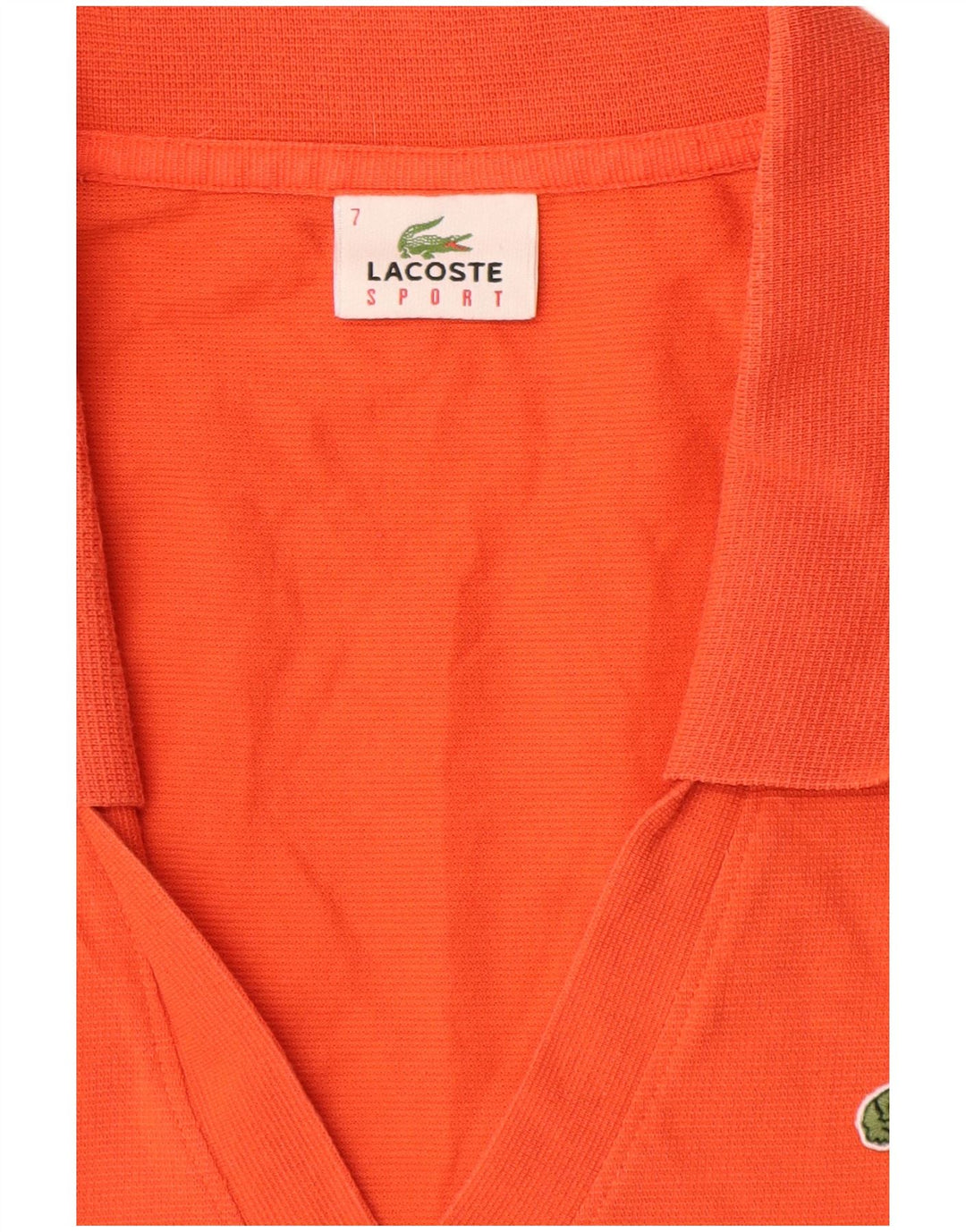 Lacoste Womens Sleeveless Polo shirt UK 12 Medium Orange