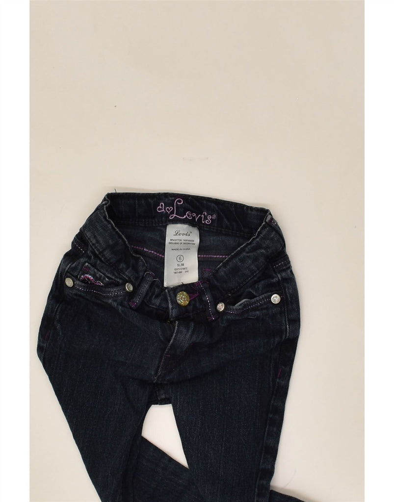 LEVI'S Girls Slim Jeans 5-6 Years W18 L18  Navy Blue Cotton | Vintage Levi's | Thrift | Second-Hand Levi's | Used Clothing | Messina Hembry 