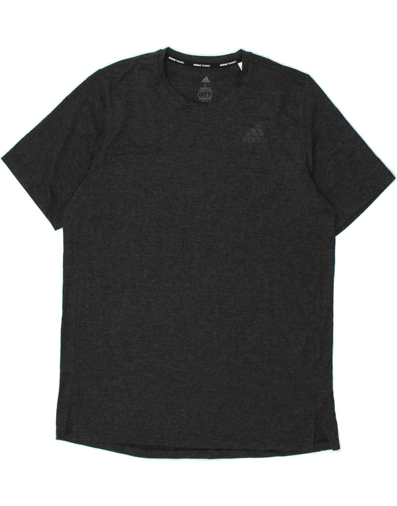 ADIDAS Mens Aeroready Regular Fit T-Shirt Top Large Grey Cotton | Vintage Adidas | Thrift | Second-Hand Adidas | Used Clothing | Messina Hembry 