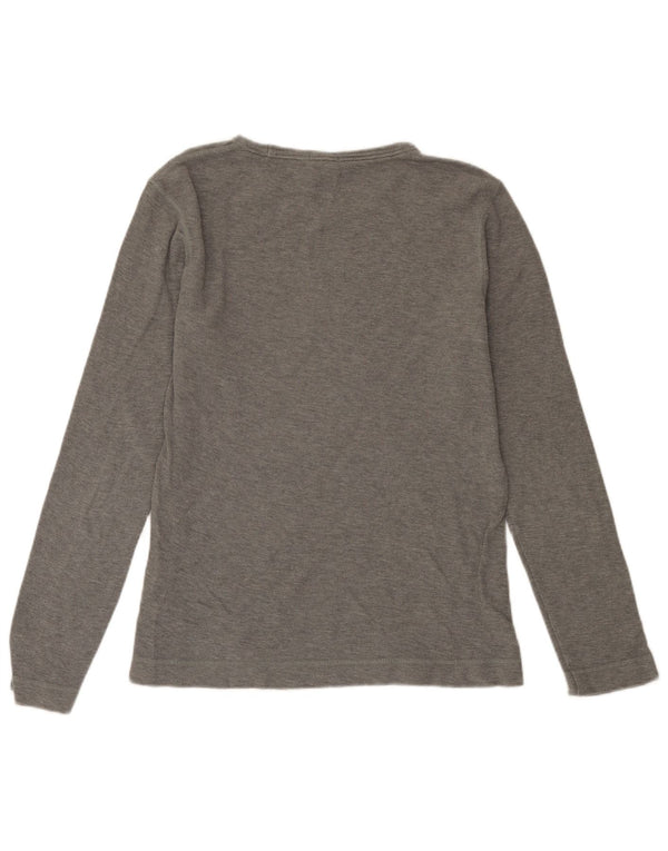 HUGO BOSS Mens Slim Fit Top Long Sleeve Large Grey Cotton