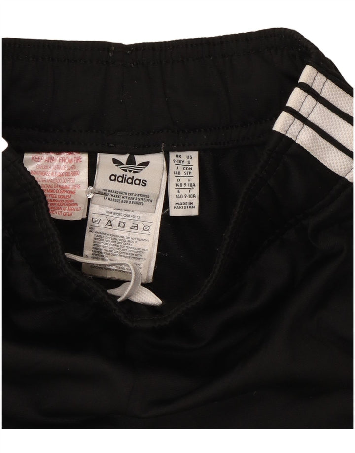 Adidas Boys Tracksuit Trousers Joggers 9-10 Years  Black Polyester