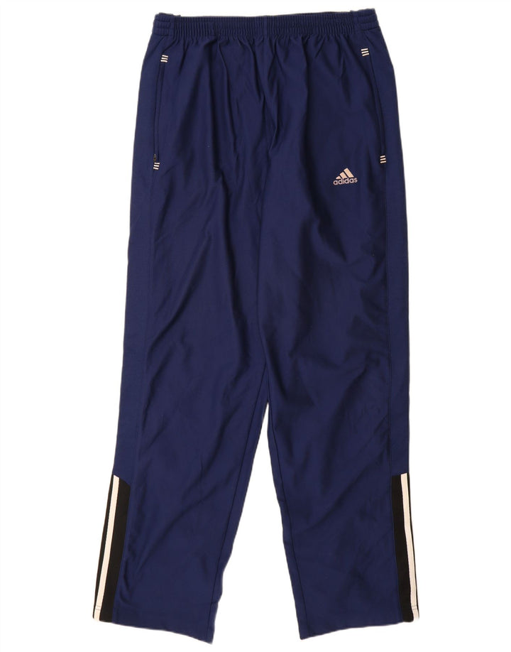 ADIDAS Mens Climalite Tracksuit Trousers Large  Navy Blue Colourblock