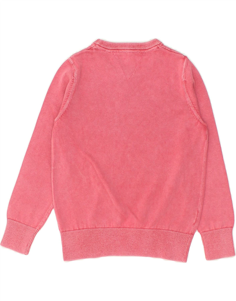 TOMMY HILFIGER Girls Crew Neck Jumper Sweater 5-6 Years Pink Cotton | Vintage Tommy Hilfiger | Thrift | Second-Hand Tommy Hilfiger | Used Clothing | Messina Hembry 