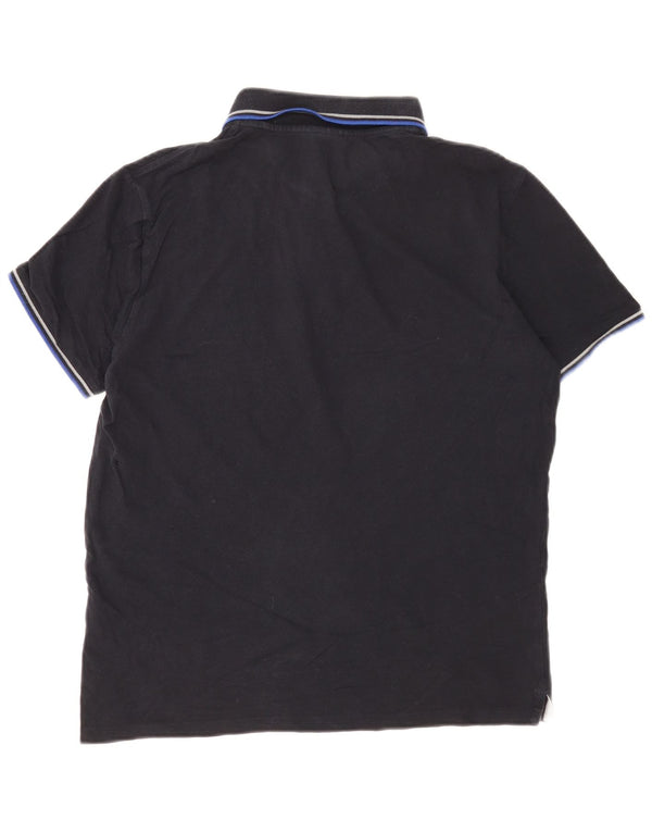 Champion Mens Polo Shirt Medium Navy Blue Cotton