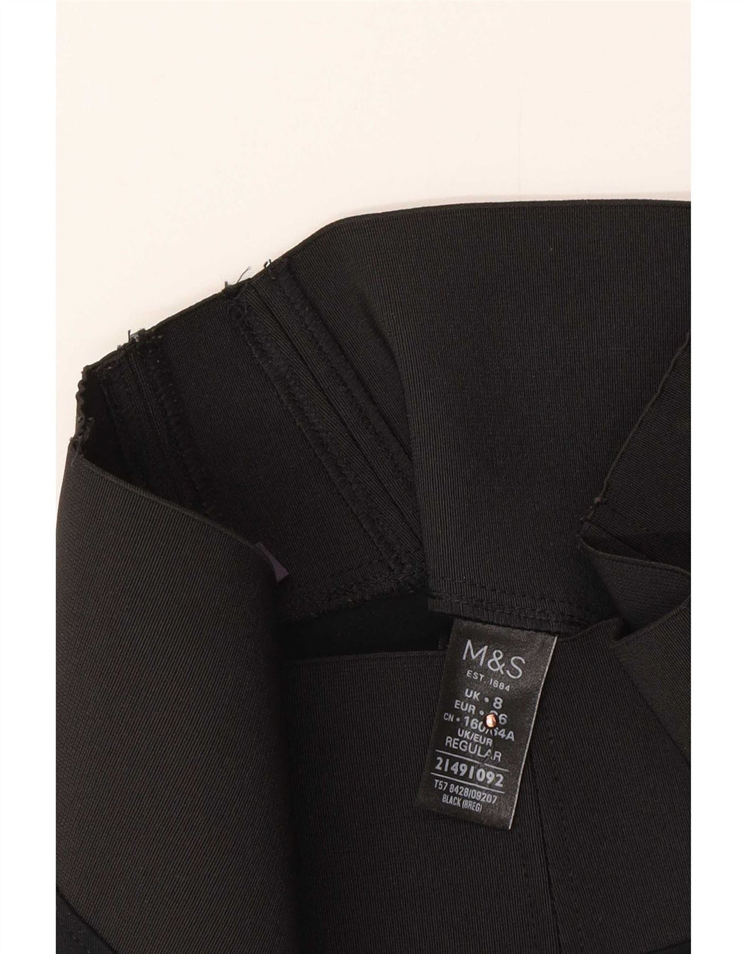 Marks & Spencer Womens Leggings UK 8 Small  Black Viscose