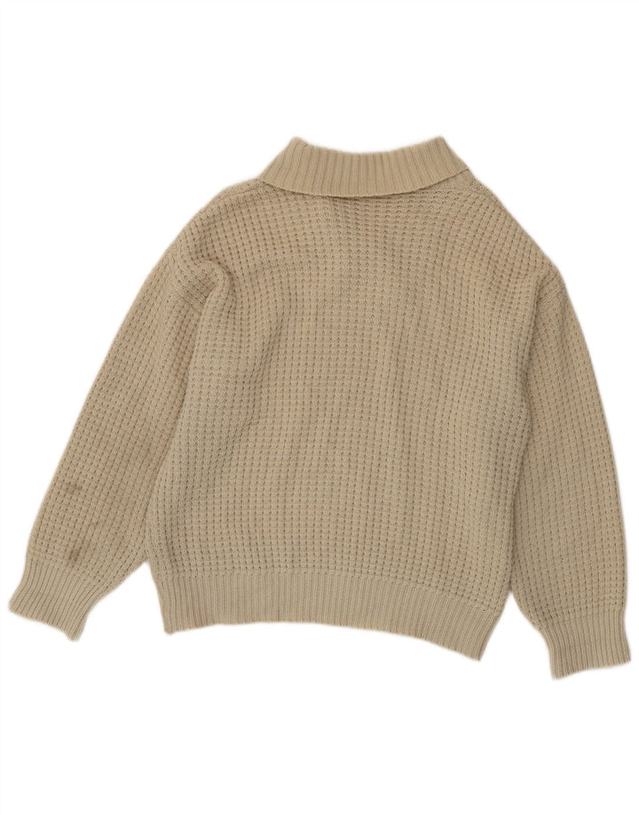 Sorogas Mens Shawl Neck Jumper Sweater IT 50 Large Beige
