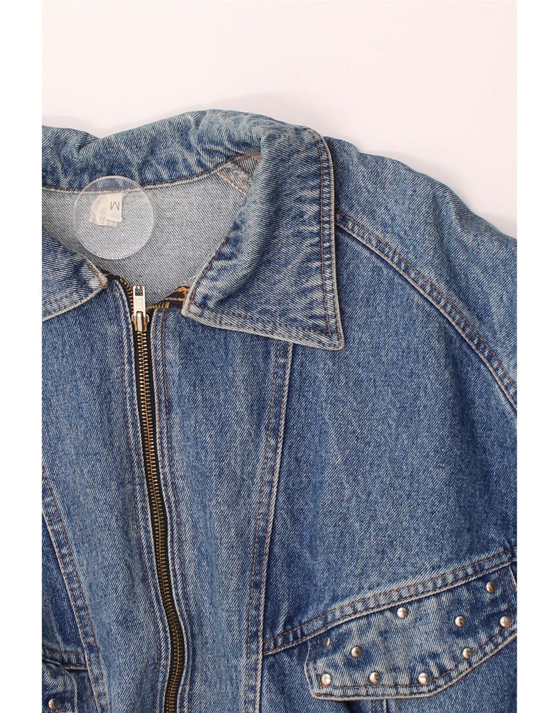 VINTAGE Womens Denim Jacket UK 14 Medium Blue Vintage Vintage and Second-Hand Vintage from Messina Hembry 