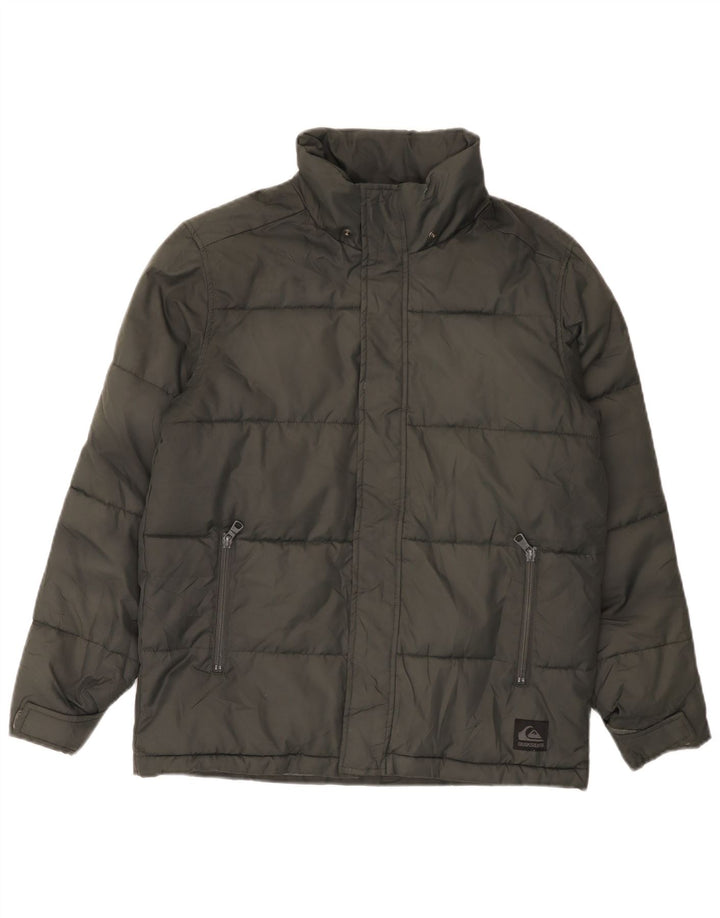 Quiksilver Boys Padded Jacket 13-14 Years Grey Polyester