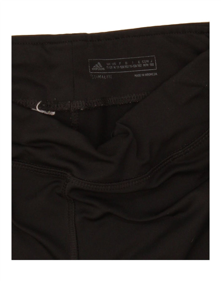 ADIDAS Girls Climalite Leggings 11-12 Years  Black Vintage Adidas and Second-Hand Adidas from Messina Hembry 