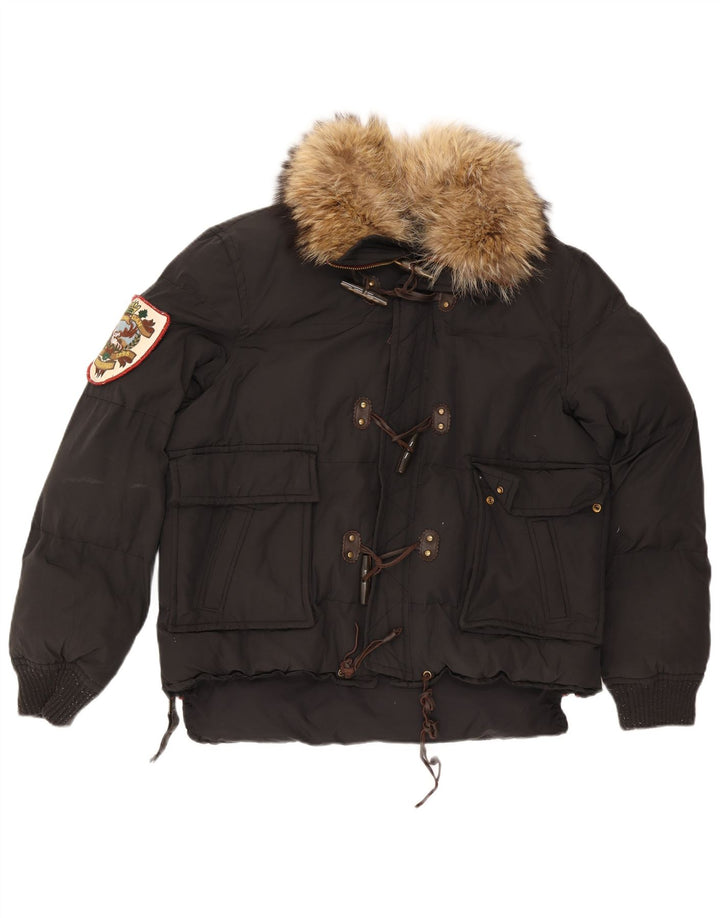 Dsquared Mens Padded Jacket IT 52 XL Black Colourblock Cotton