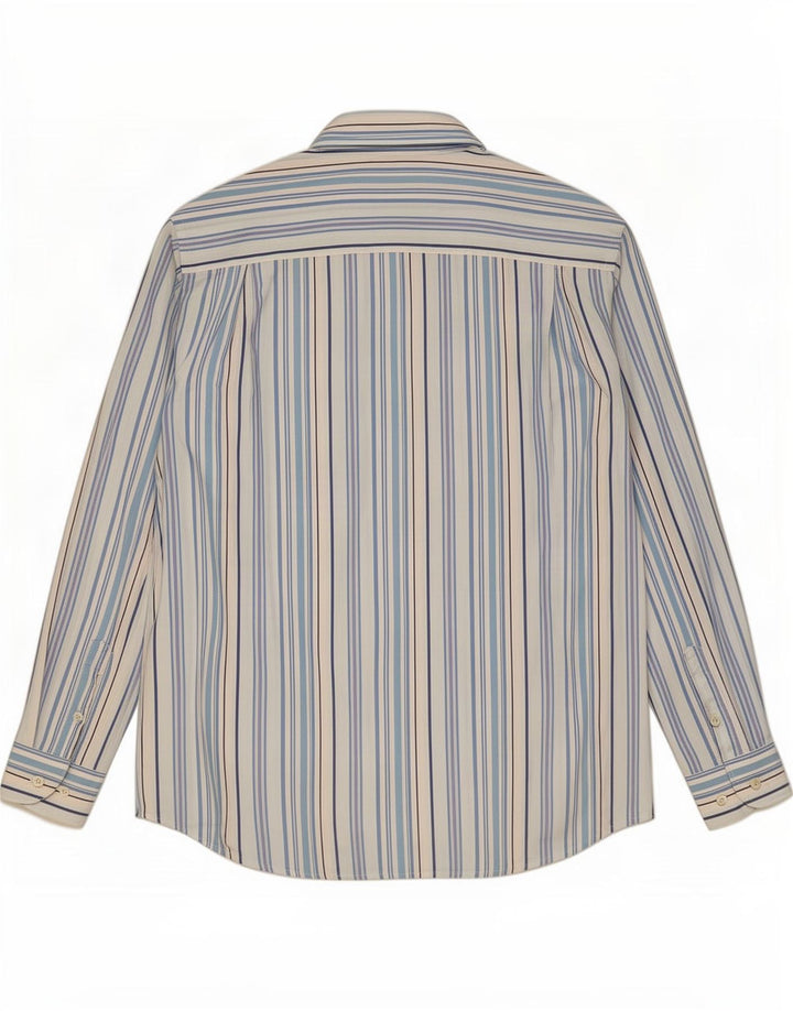 Lacoste Mens Shirt Size 44 XL Blue Pinstripe