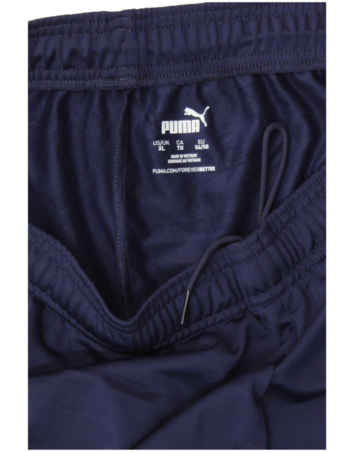 PUMA Mens Tracksuit Trousers XL  Navy Blue Polyester