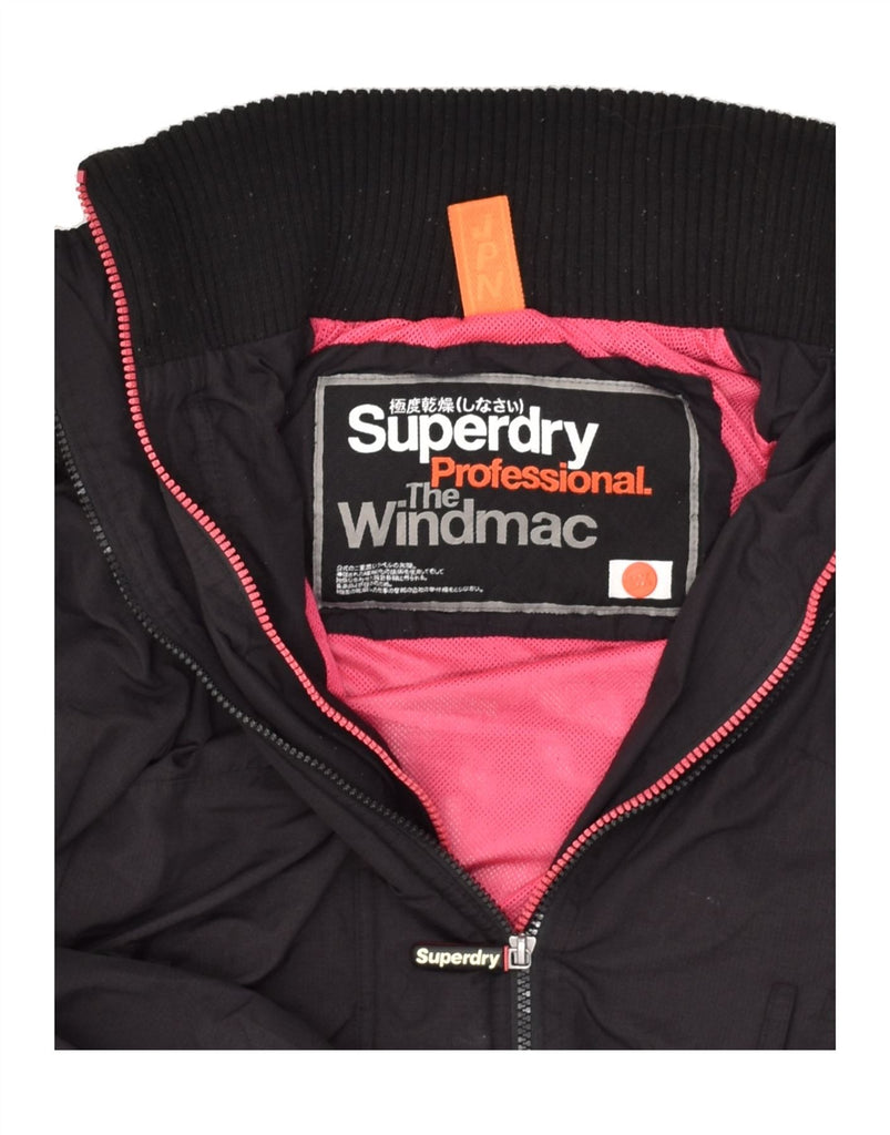 SUPERDRY Womens Windmac Hooded Windbreaker Jacket UK 6 XS Black | Vintage Superdry | Thrift | Second-Hand Superdry | Used Clothing | Messina Hembry 