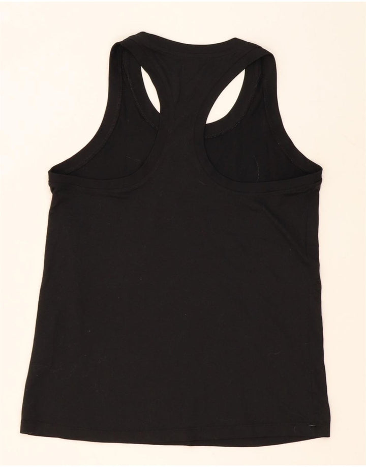 NIKE Womens Dri Fit Graphic Vest Top UK 6 XS Black Polyester Vintage Nike and Second-Hand Nike from Messina Hembry 