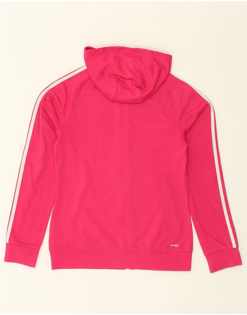 ADIDAS Girls Climalite Zip Hoodie Sweater 13-14 Years Pink Polyester Vintage Adidas and Second-Hand Adidas from Messina Hembry 