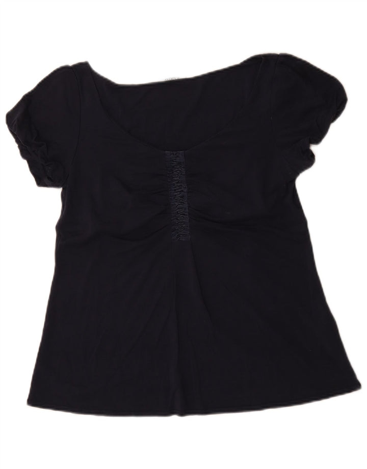 Max & Co. Womens Blouse Top UK 12 Medium Navy Blue