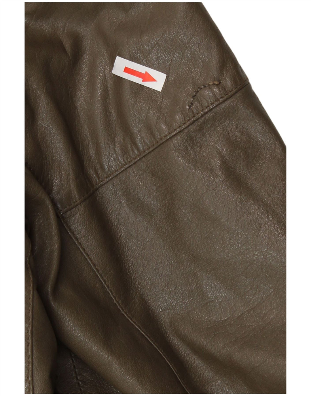 Vintage Mens Leather Jacket IT 50 Large Khaki Leather