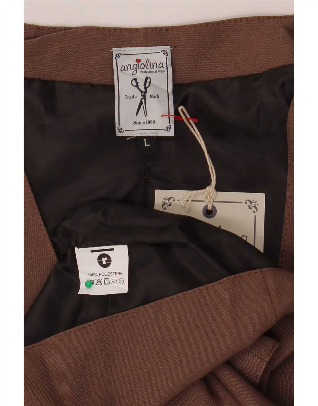 Vintage Mens Waistcoat Large Brown Polyester