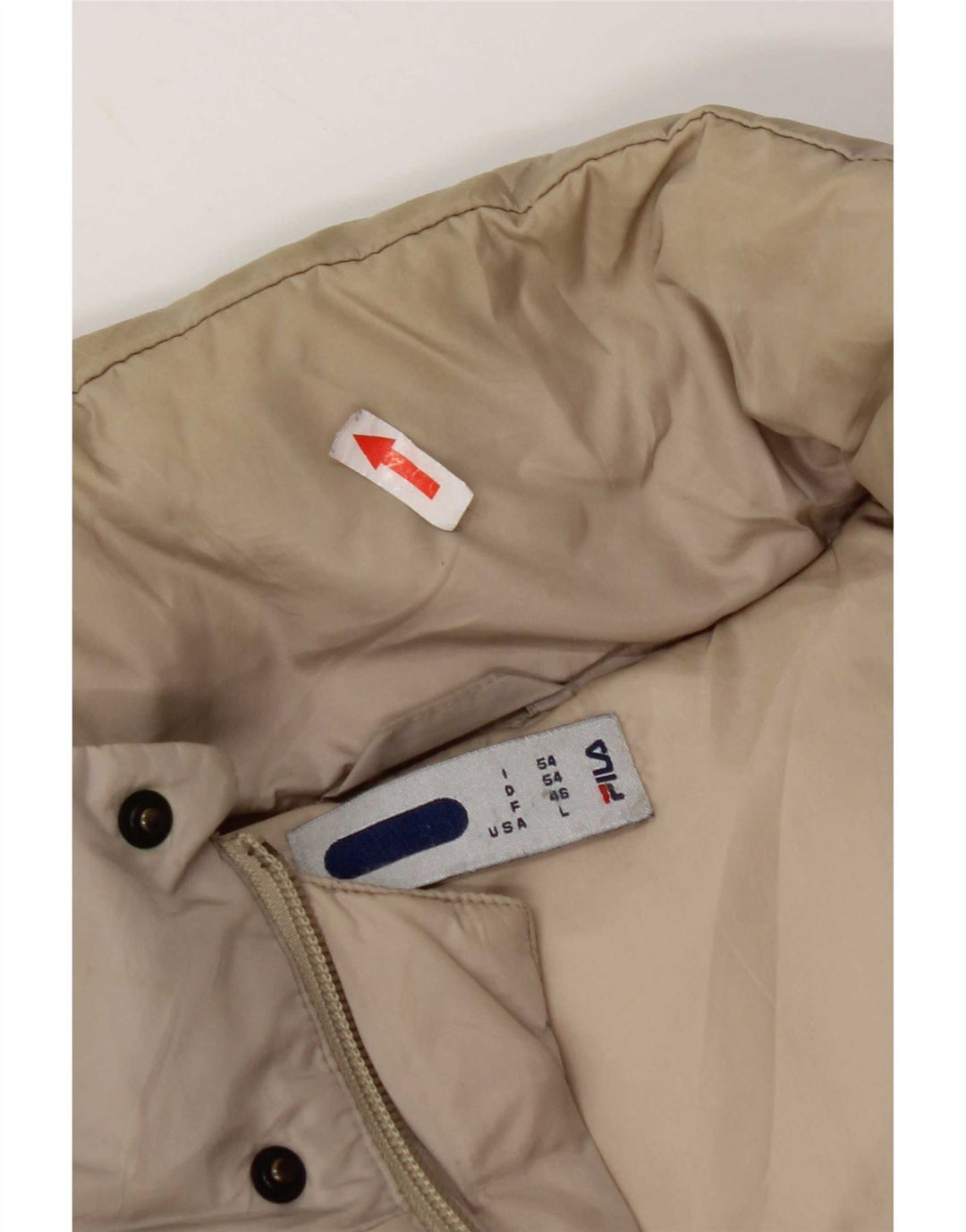 Fila Mens Hooded Padded Jacket IT 54 2XL Grey Nylon