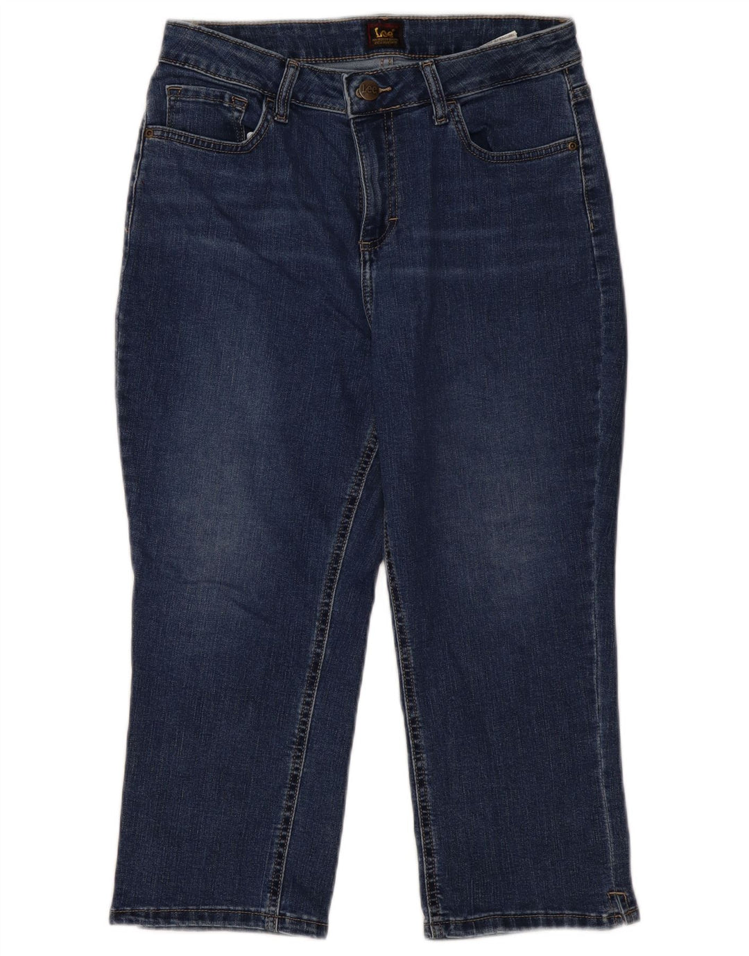 LEE Womens Capri Jeans US 10 Large W30 L21 Blue Cotton