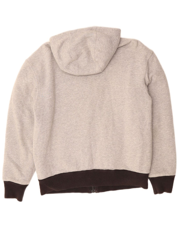 TIMBERLAND Mens Zip Hoodie Sweater Medium Grey Colourblock Cotton