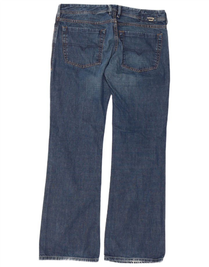 Diesel Mens Bootcut Jeans W34 L32 Blue Cotton