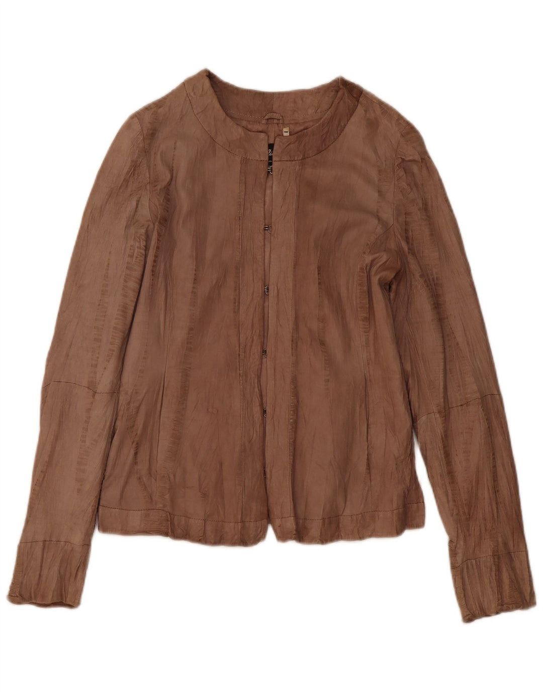 Liu Jo Womens Leather Jacket IT 46 Large Brown Leather