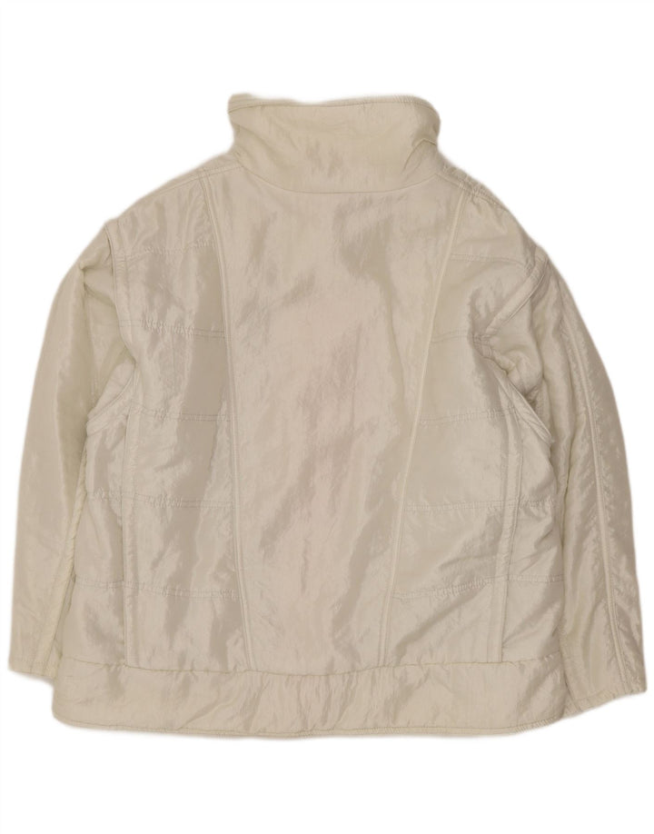 Ellesse Womens Loose Fit Padded Jacket IT 48 XL White Nylon Retro