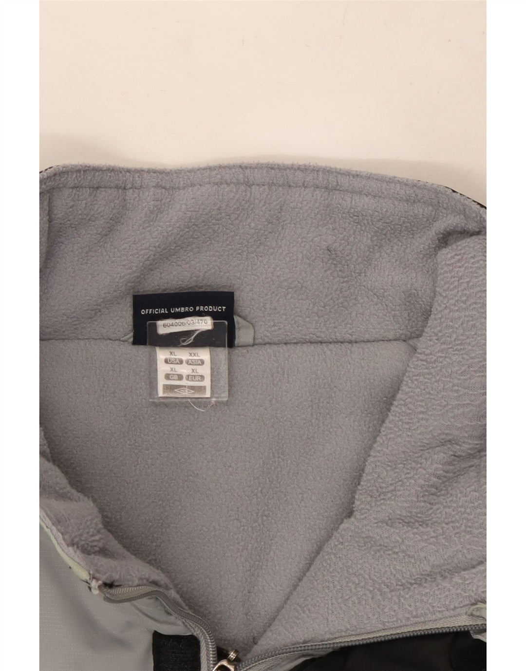 Umbro Mens Windbreaker Jacket UK 42 XL Grey Colourblock Nylon
