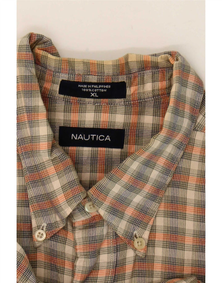 Nautica Mens Shirt XL Multicoloured Check Cotton