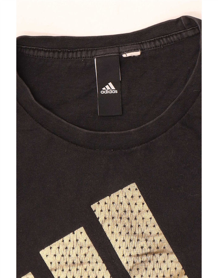 Adidas Mens Graphic T-Shirt Top Medium Black
