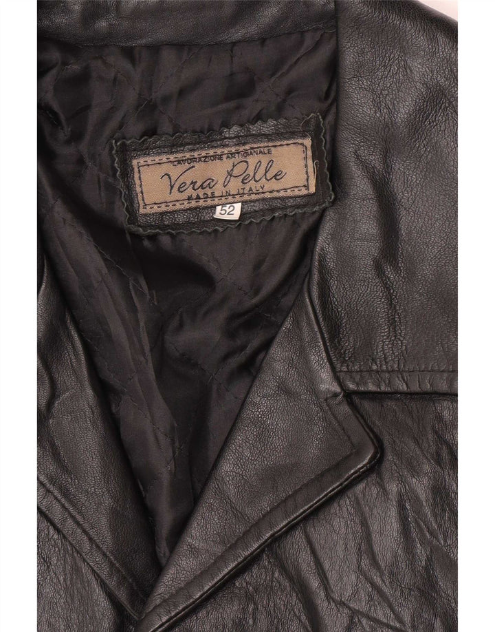 Vintage Mens Leather Jacket UK 38 Medium Black Classic