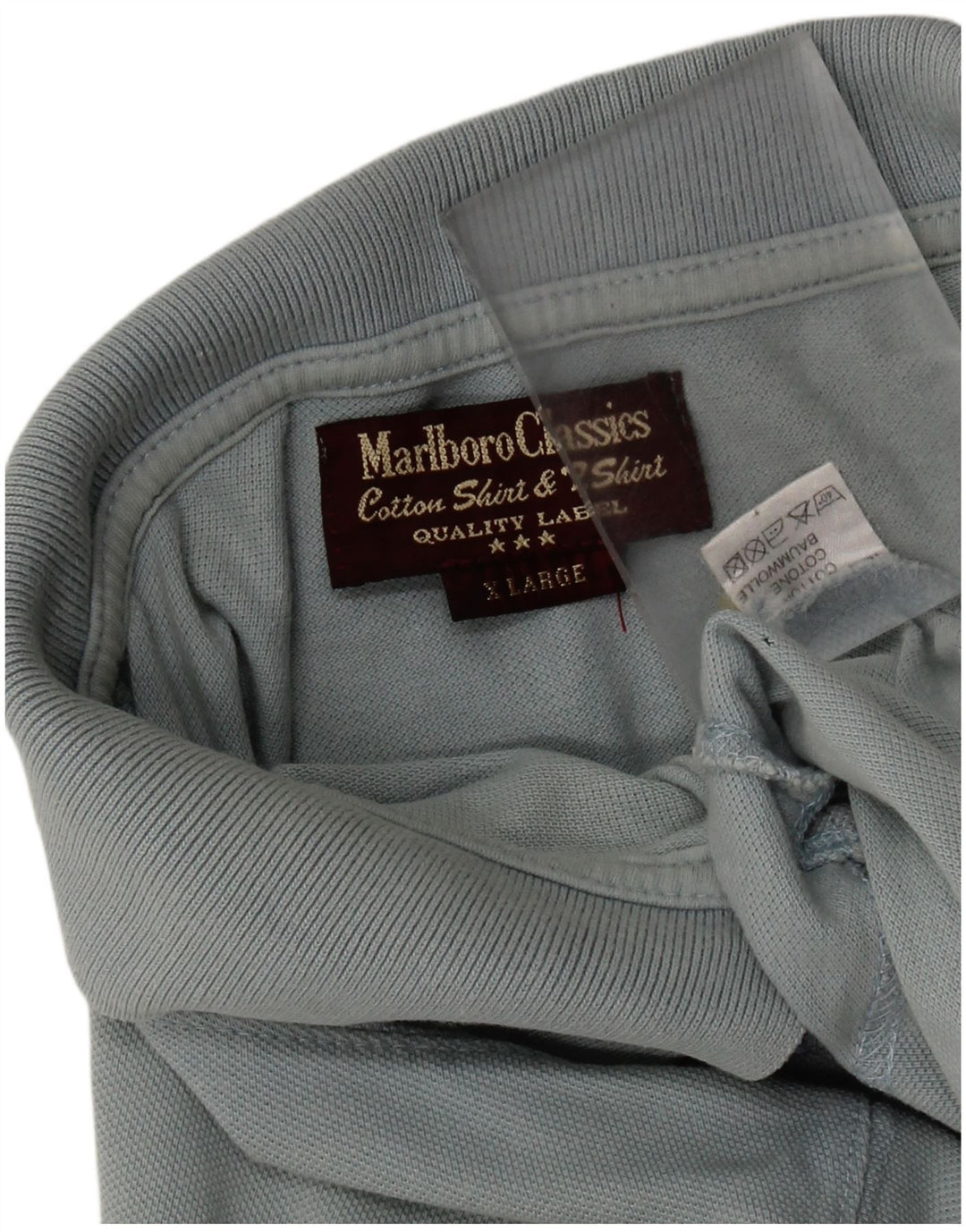 MARLBORO CLASSICS Mens Polo Shirt XL Blue Cotton