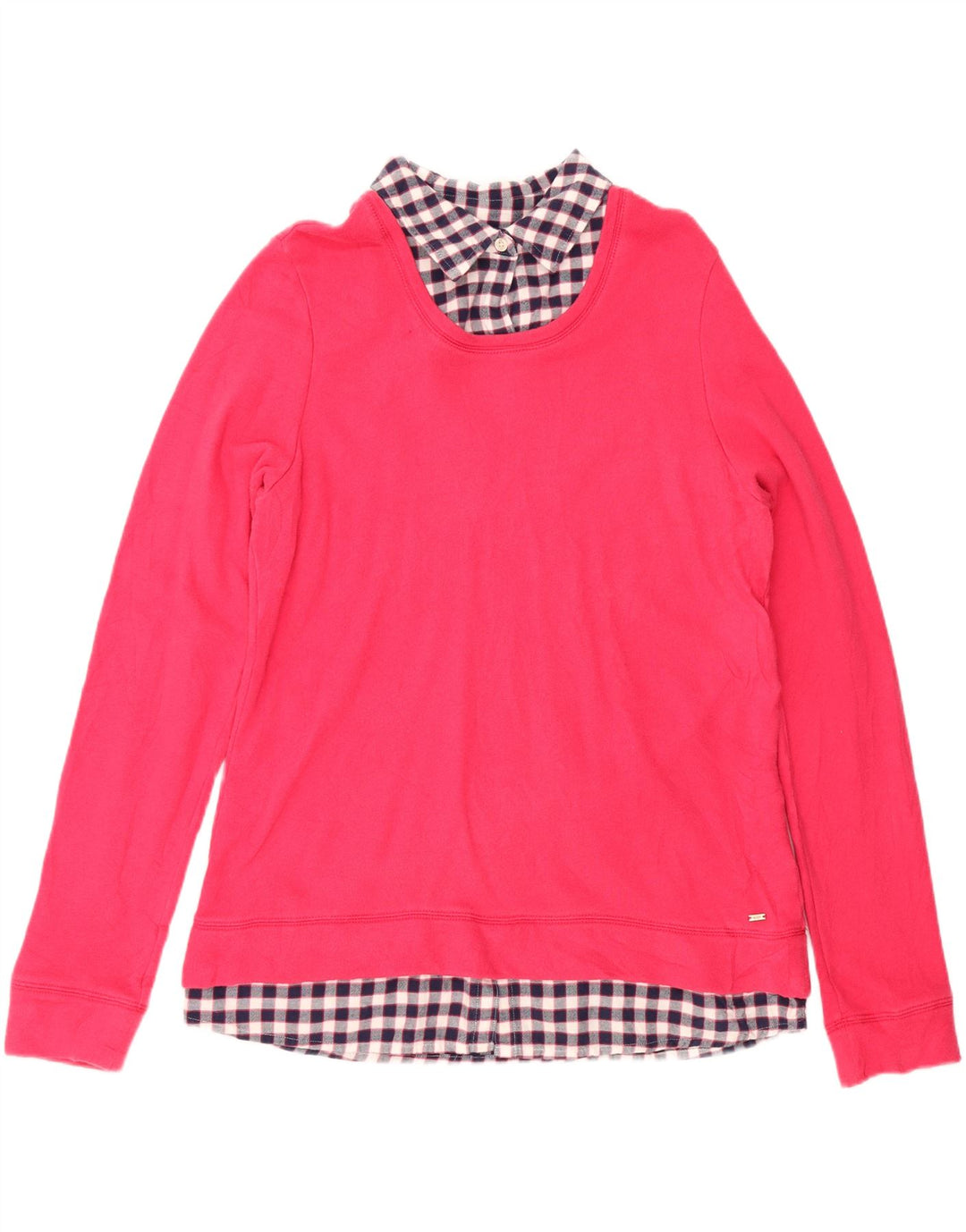 TOMMY HILFIGER Womens Oversized Sweatshirt Jumper UK 16 Large Pink Vintage Tommy Hilfiger and Second-Hand Tommy Hilfiger from Messina Hembry 