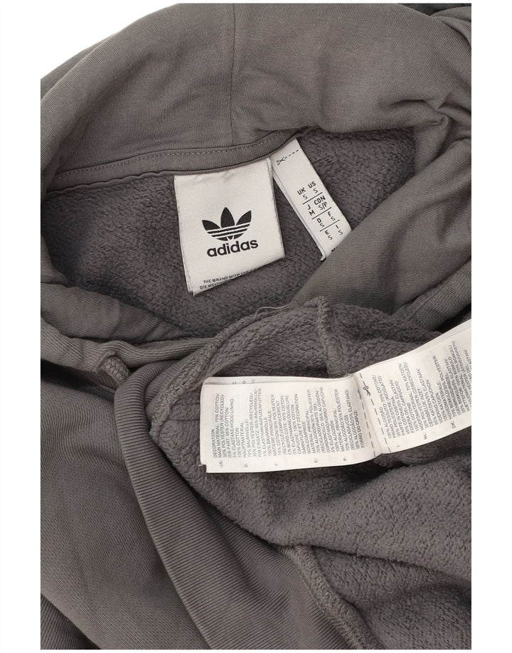 Adidas Mens Hoodie Jumper Small Grey Cotton