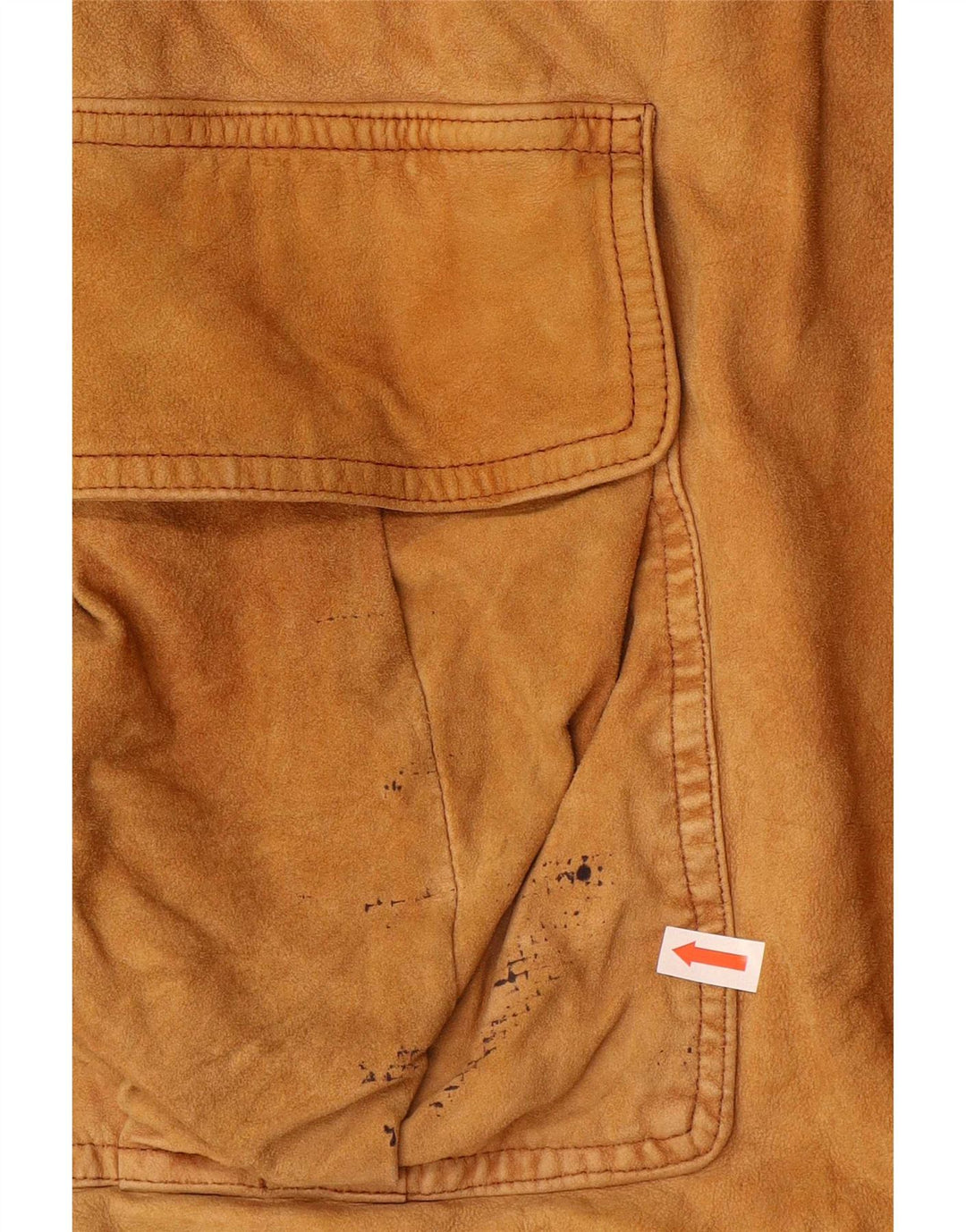 Diana Mens Suede Utility Jacket IT 52 XL Beige Leather