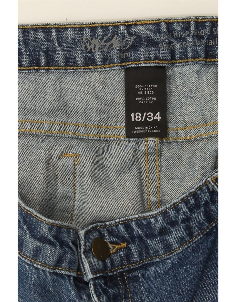 MOSSIMO Womens Distressed Denim Shorts US 18 2XL W40 Blue Cotton Vintage Mossimo and Second-Hand Mossimo from Messina Hembry 