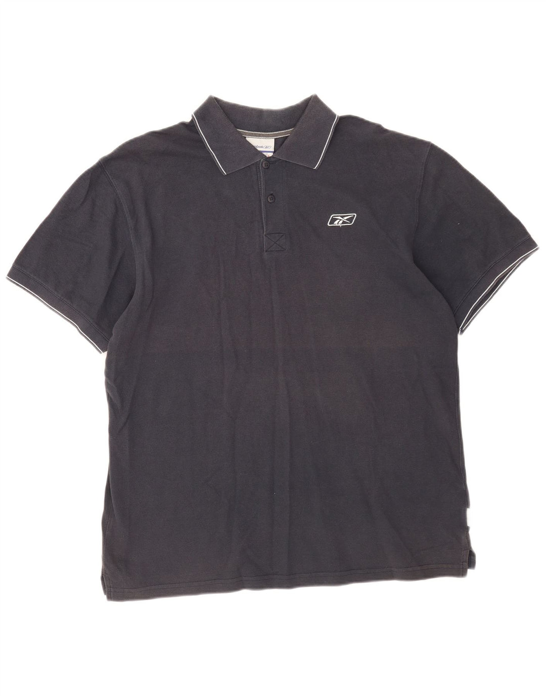 Reebok Mens Polo Shirt XL Navy Blue Cotton