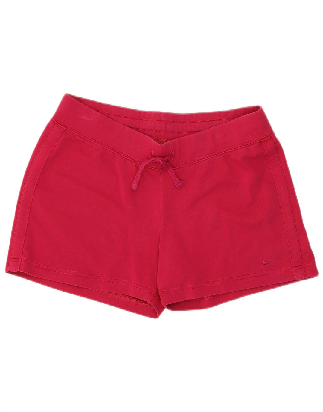 Nike Womens Sport Shorts UK 14 Medium Pink Cotton