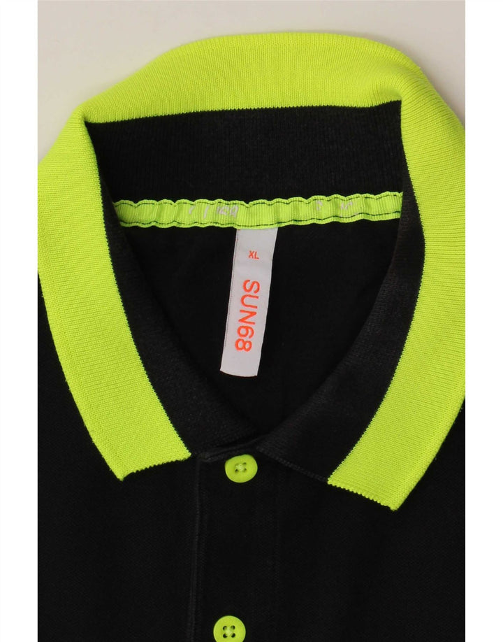 Sun68 Mens Polo Shirt XL Black