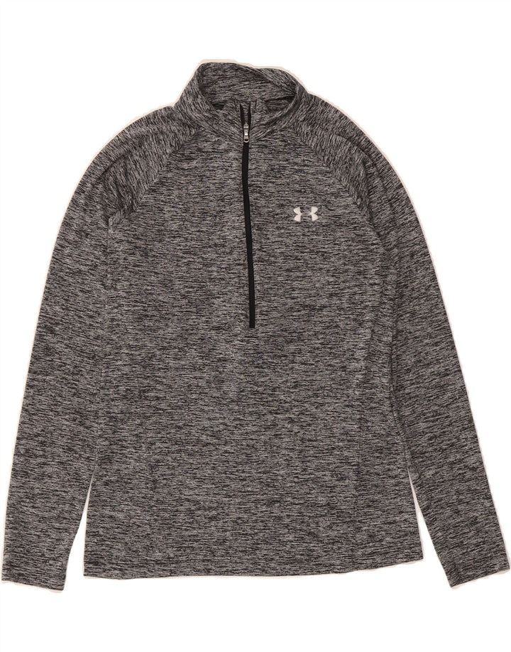 UNDER ARMOUR Womens Heat Gear Pullover Tracksuit Top UK 10 Small Grey Vintage Under Armour and Second-Hand Under Armour from Messina Hembry 