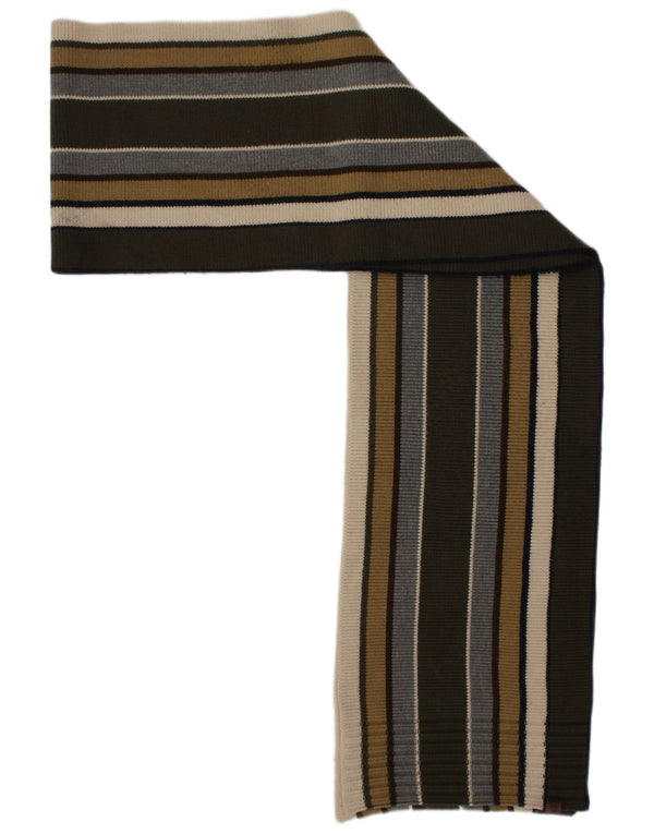 Timberland Mens Rectangle Scarf One Size Green Striped