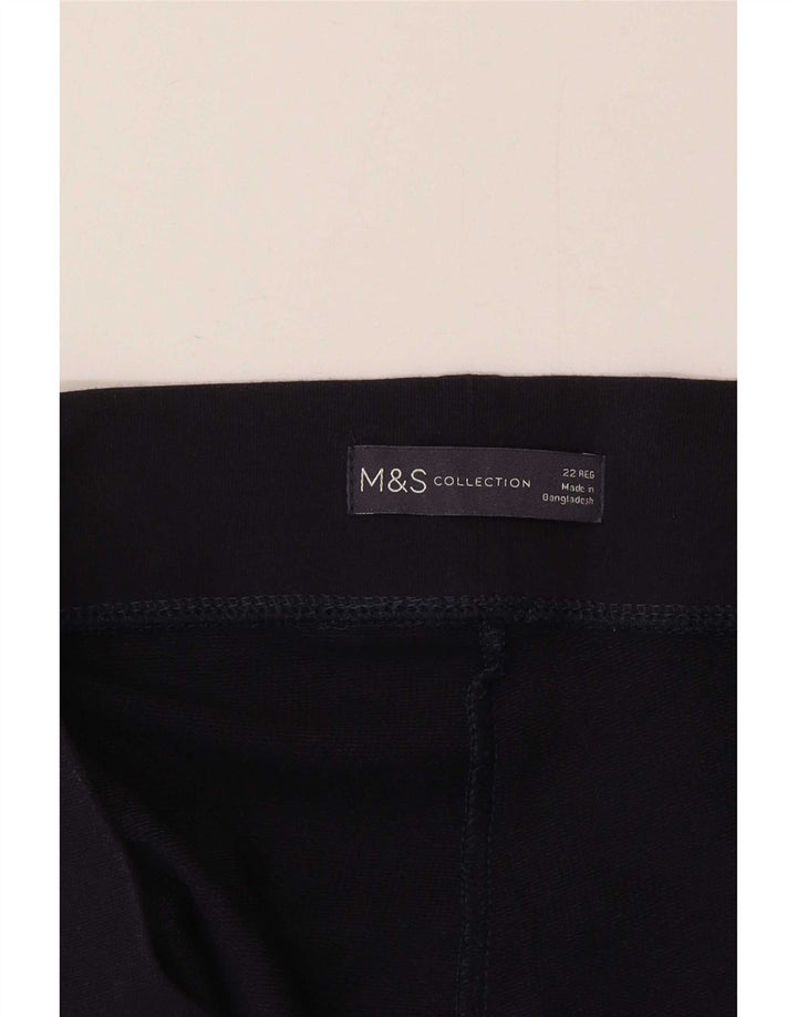 Marks & Spencer Womens Leggings UK 22 3XL Navy Blue Cotton