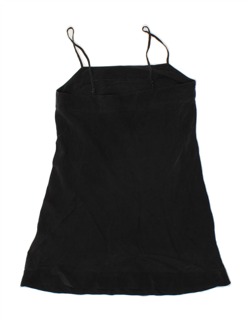 YAMAMAY Womens Longline Cami Top UK 8 Small Black Silk | Vintage Yamamay | Thrift | Second-Hand Yamamay | Used Clothing | Messina Hembry 